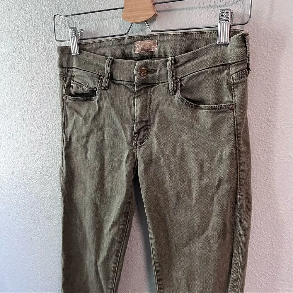 Mother The Looker Pop! Jeans Green